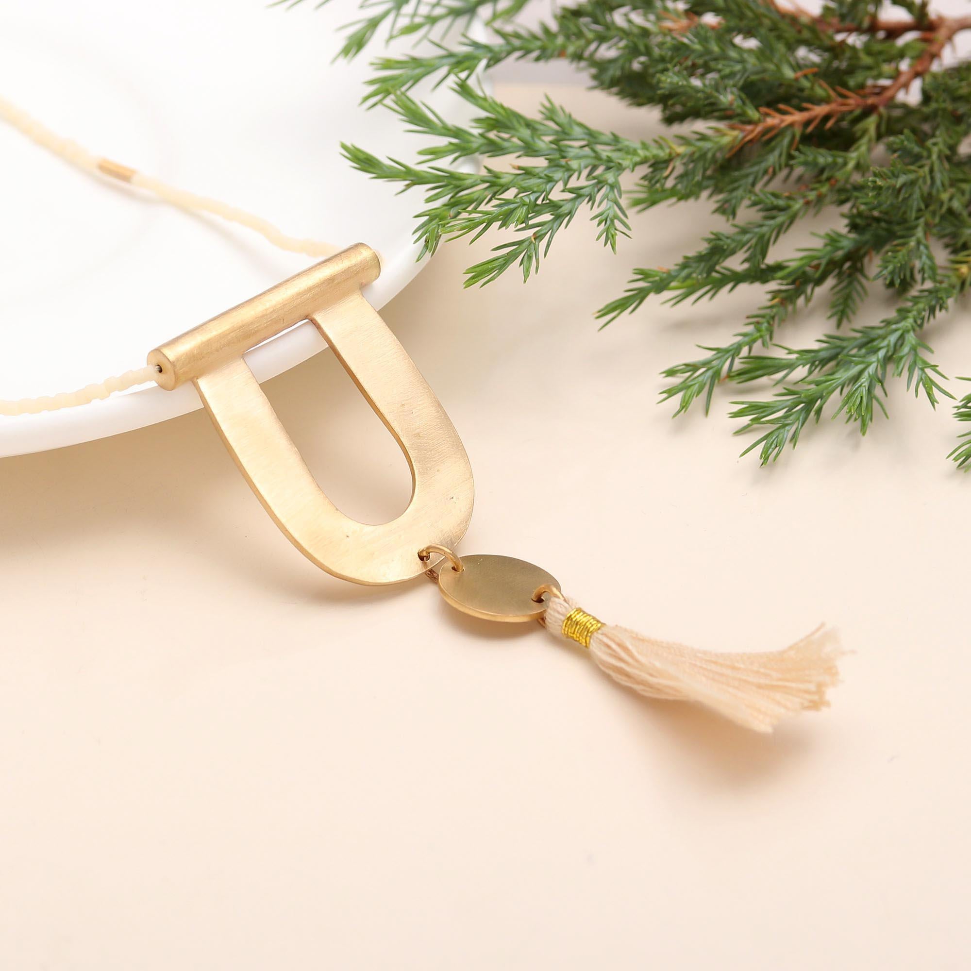 925 Silver U-Shape Pendant Necklace