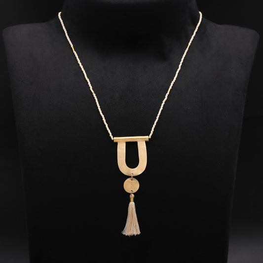 925 Silver U-Shape Pendant Necklace
