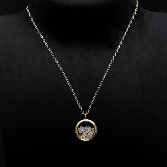 925 Silver Crystal Quartz Pendant Necklace