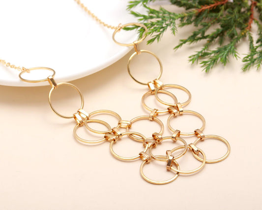 925 Silver Interlinked Circles Necklace