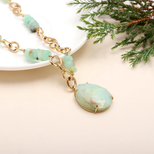 925 Silver Opal Pendant Necklace