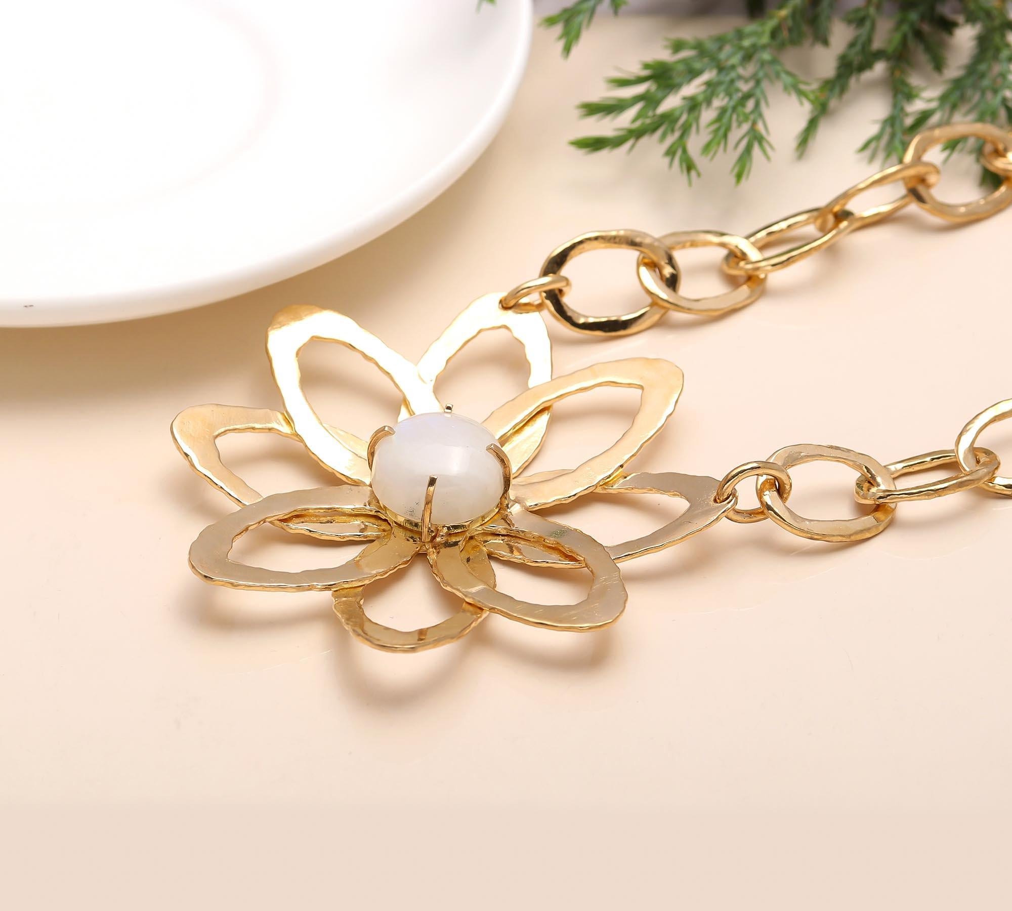 925 Silver Dendritic Agate Chain Necklace