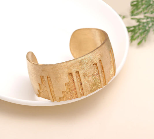925 Silver Brushed Cuff Bracelet
