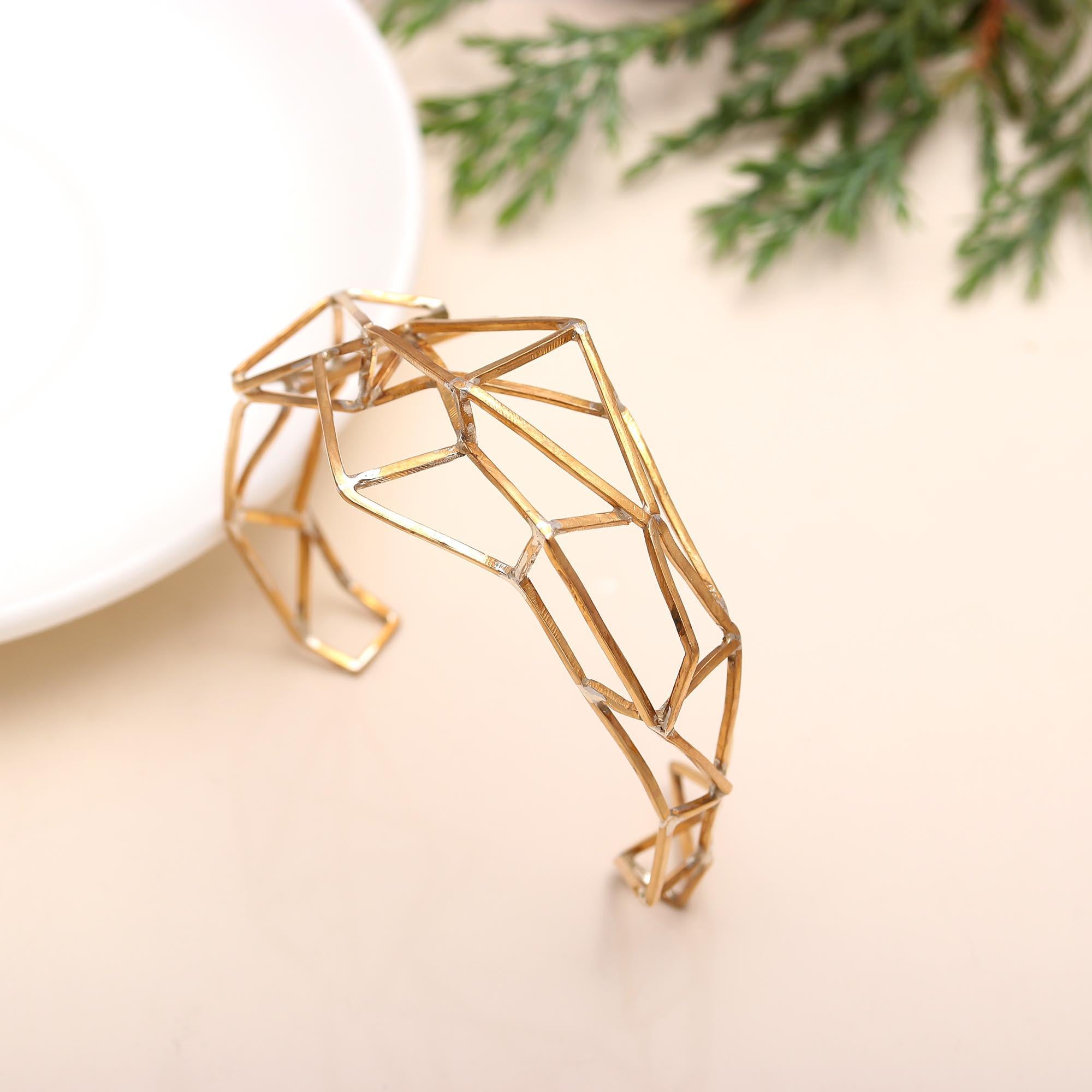 925 Silver Open Frame Cuff Bracelet