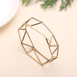 925 Silver Open Frame Bangle Bracelet