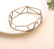 925 Silver Open Frame Bangle Bracelet
