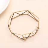925 Silver Open Frame Bangle Bracelet