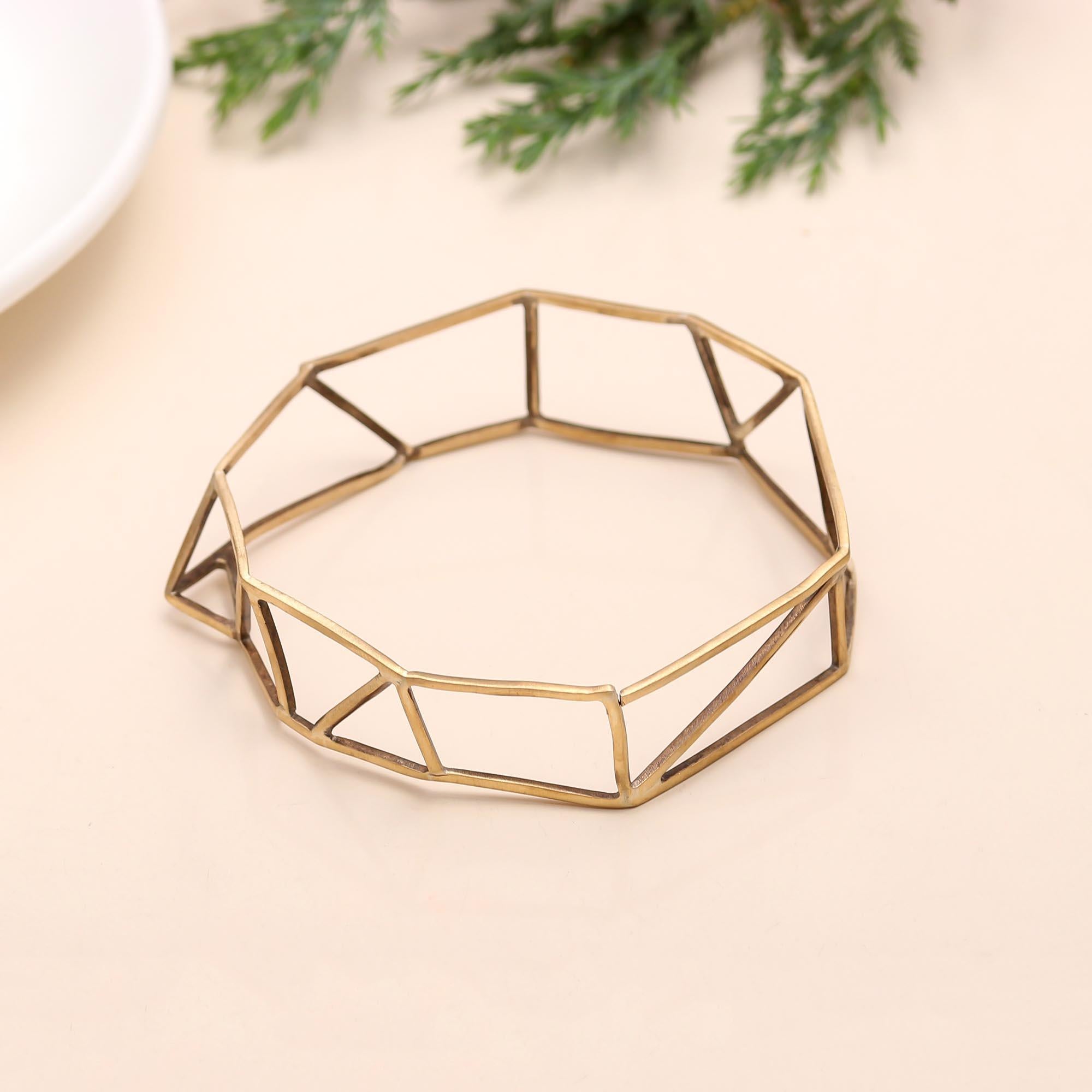 925 Silver Open Frame Bangle Bracelet