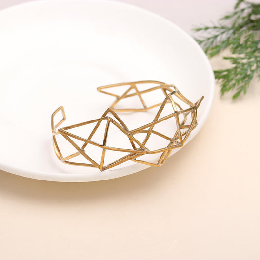 925 Silver Cage Cuff Bracelet