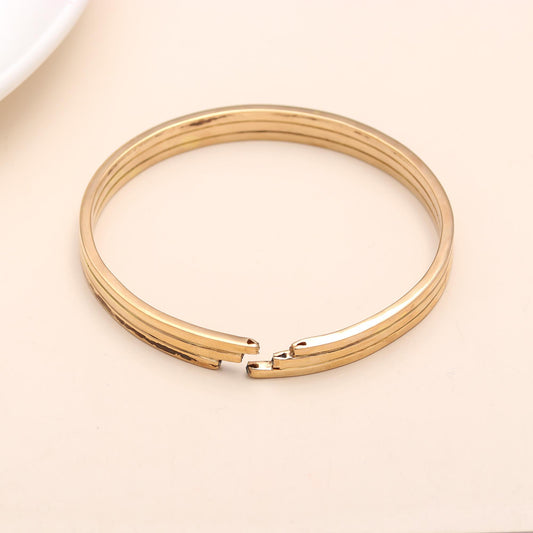 925 Silver Triple Line Open Cuff Bracelet