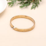925 Silver Triple Line Open Cuff Bracelet