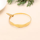 925 Silver Feather Bangle Bracelet