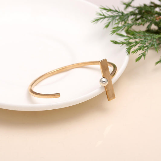 925 Silver Bar Open Cuff Bracelet