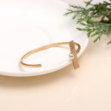 925 Silver Bar Open Cuff Bracelet