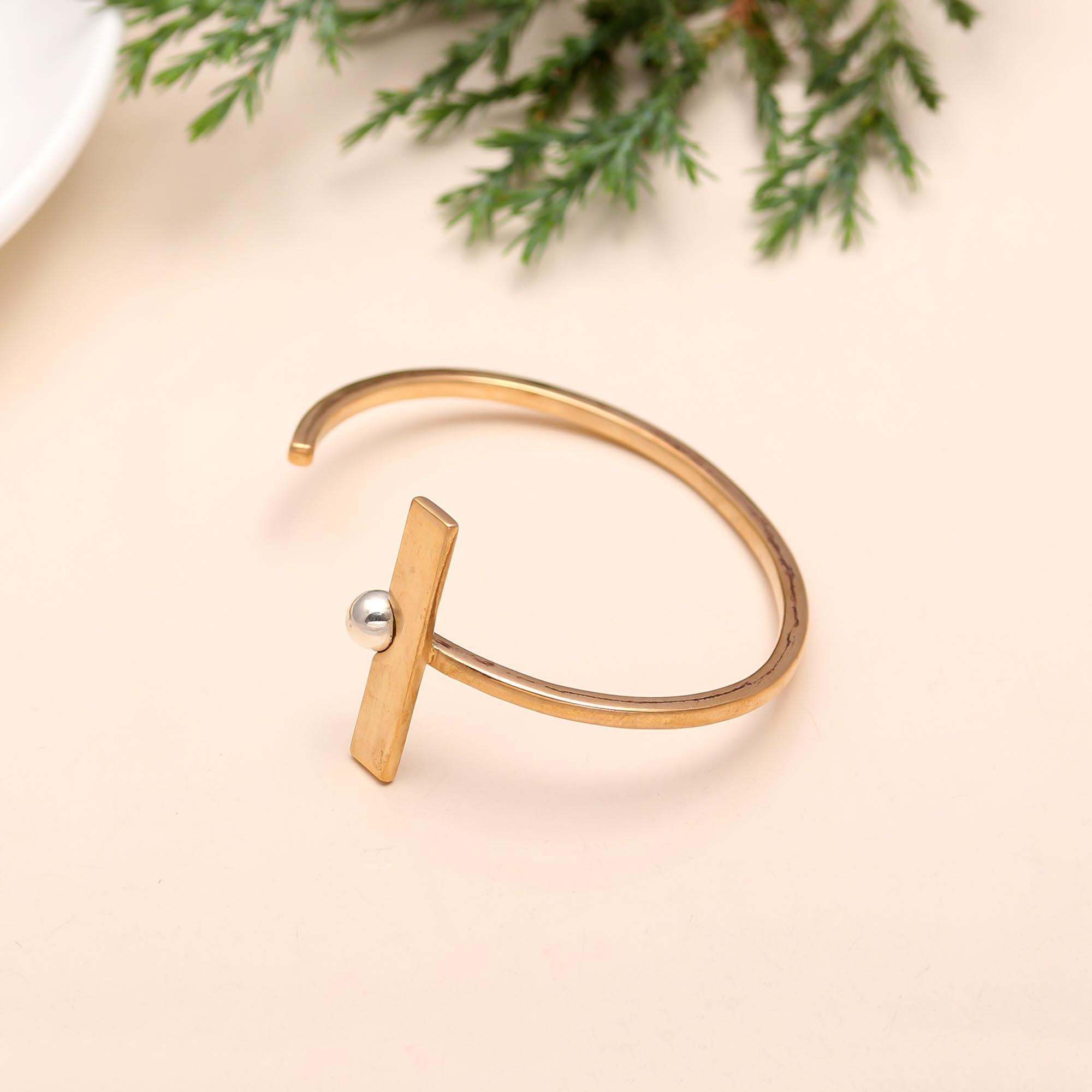 925 Silver Bar Open Cuff Bracelet