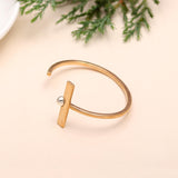 925 Silver Bar Open Cuff Bracelet
