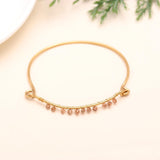 925 Silver Pink Bead Bangle