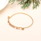 925 Silver Pink Bead Bangle