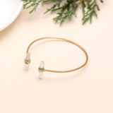 925 Silver Crystal Open Bangle