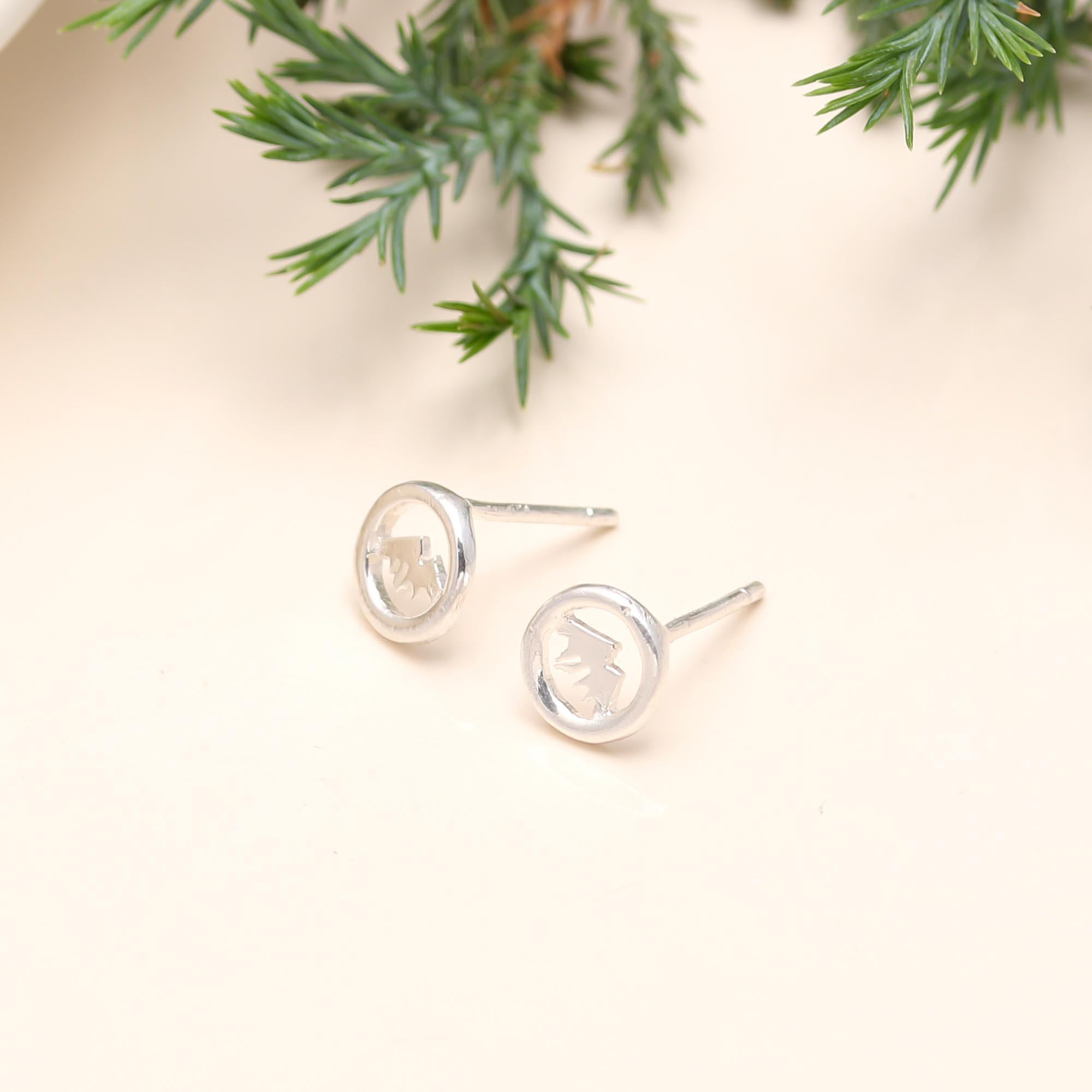 925 Sterling Silver Plain Stud Earrings