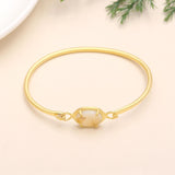 925 Silver Dendritic Agate Bangle