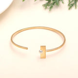 925 Silver Bar Open Cuff Bracelet