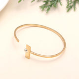 925 Silver Bar Open Cuff Bracelet
