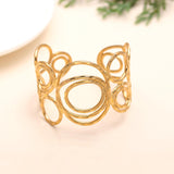 925 Silver Open Circle Cuff Bracelet