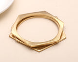 925 Silver Geometric Bangle Set