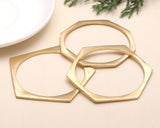 925 Silver Geometric Bangle Set