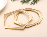 925 Silver Geometric Bangle Set
