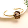 925 Silver Smoky Quartz Cuff Bracelet