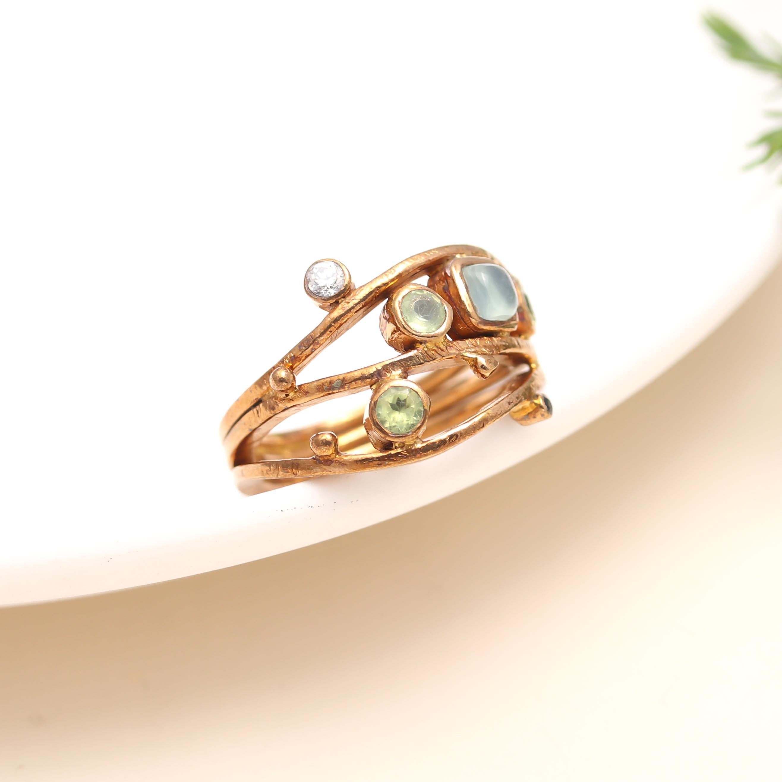 925 Silver Multi-Stone Ring