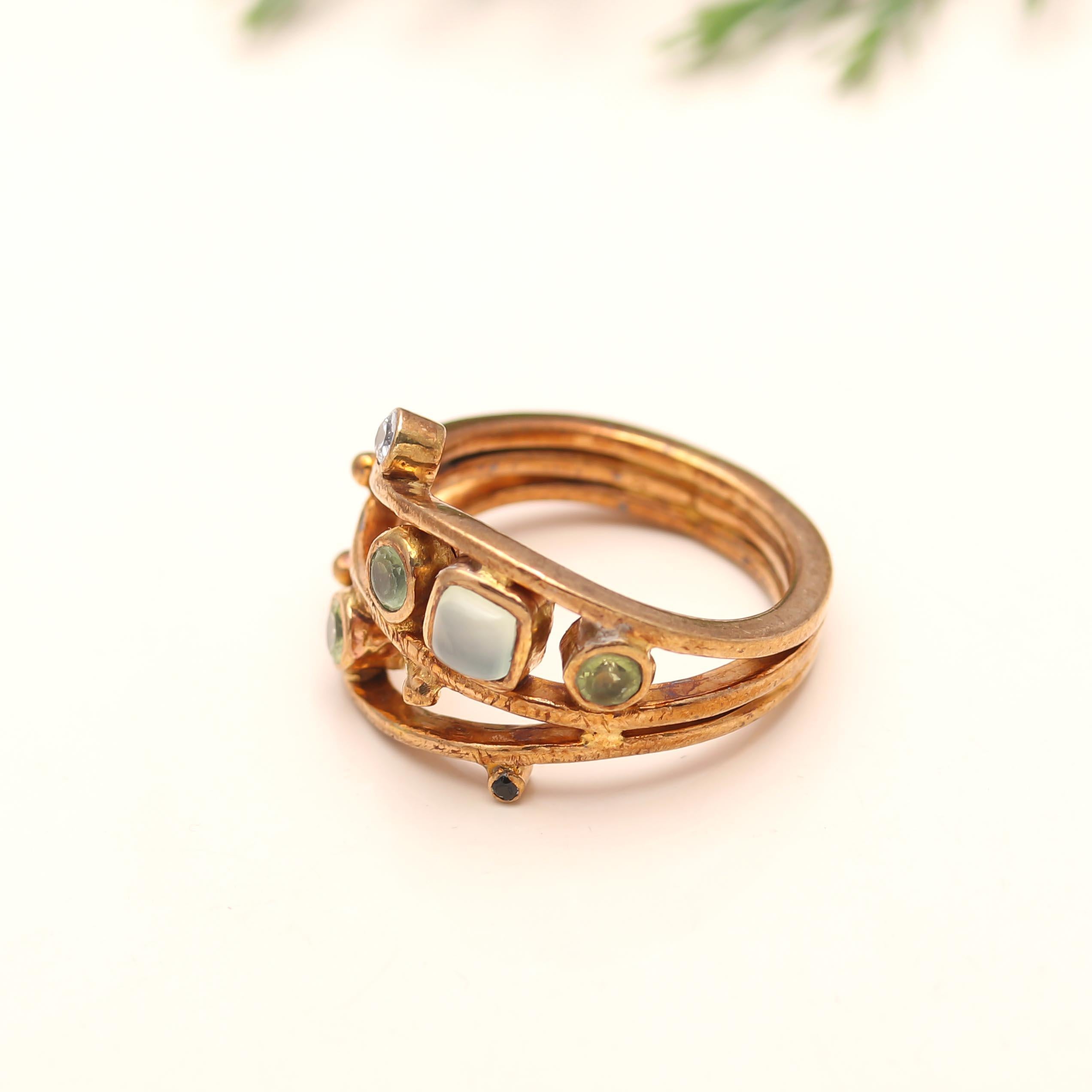 925 Silver Multi-Stone Ring