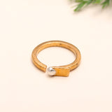 925 Silver Pearl Open Ring