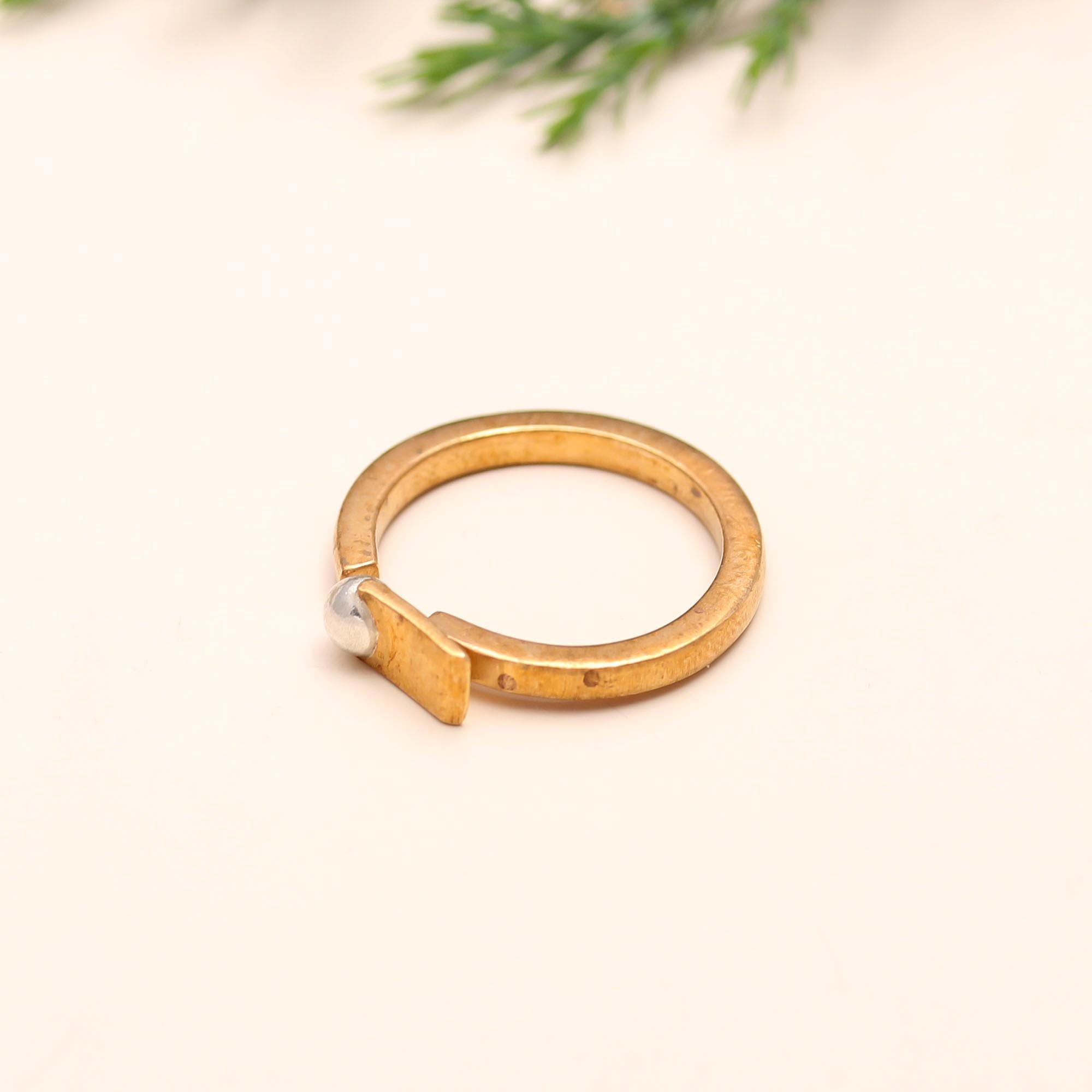 925 Silver Pearl Open Ring