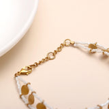 925 Silver White Beaded Bracelet