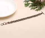 925 Silver Hematite Beaded Cluster Bracelet