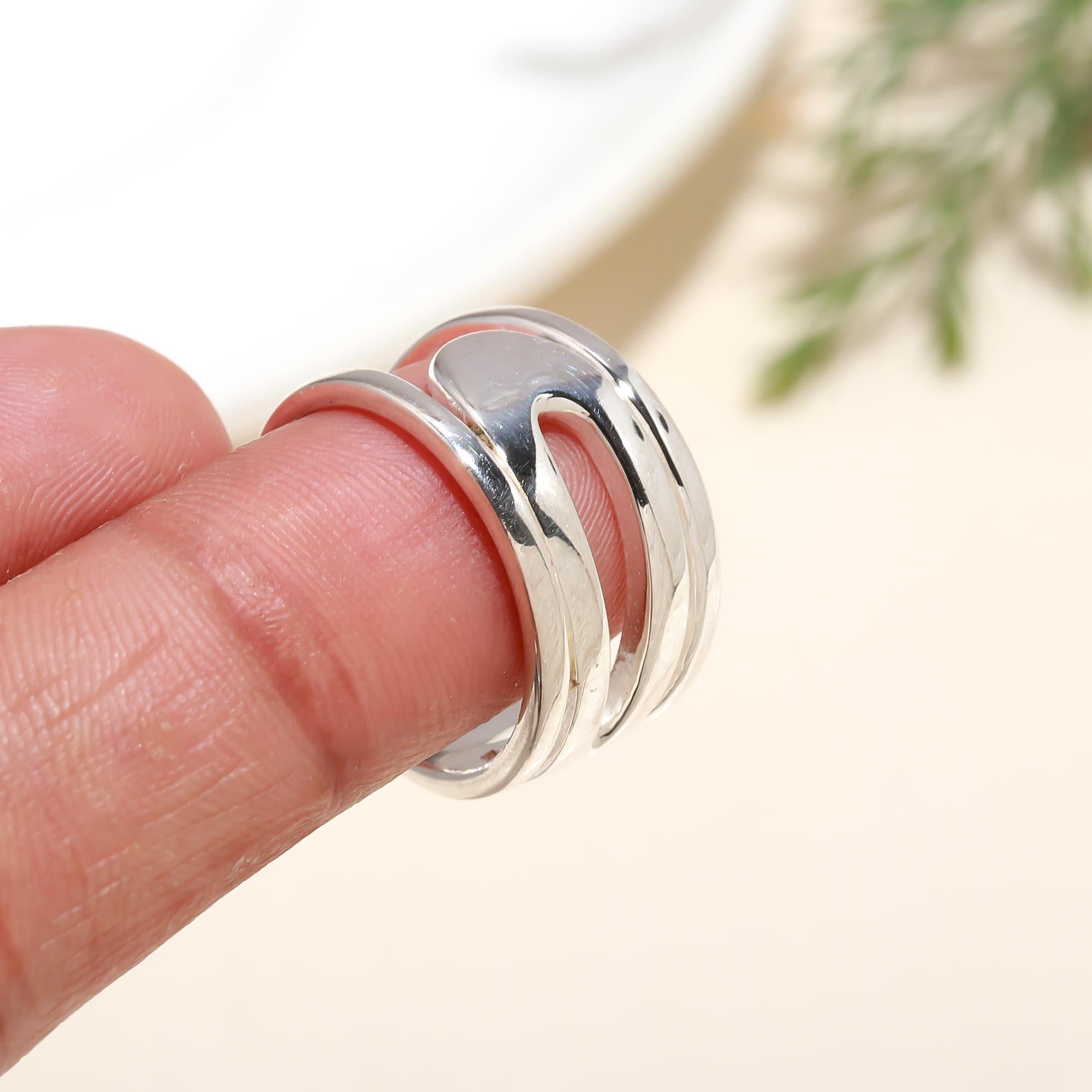 925 Silver Wide Open Band Ring