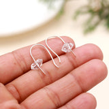 925 Silver Herkimer Quartz Crystal Hook Earrings