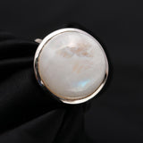 925 Silver Rainbow Moonstone Ring