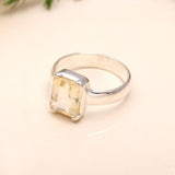 925 Silver Lemon Quartz Ring
