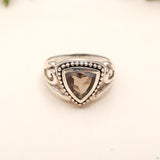 925 Silver Smoky Quartz Ring