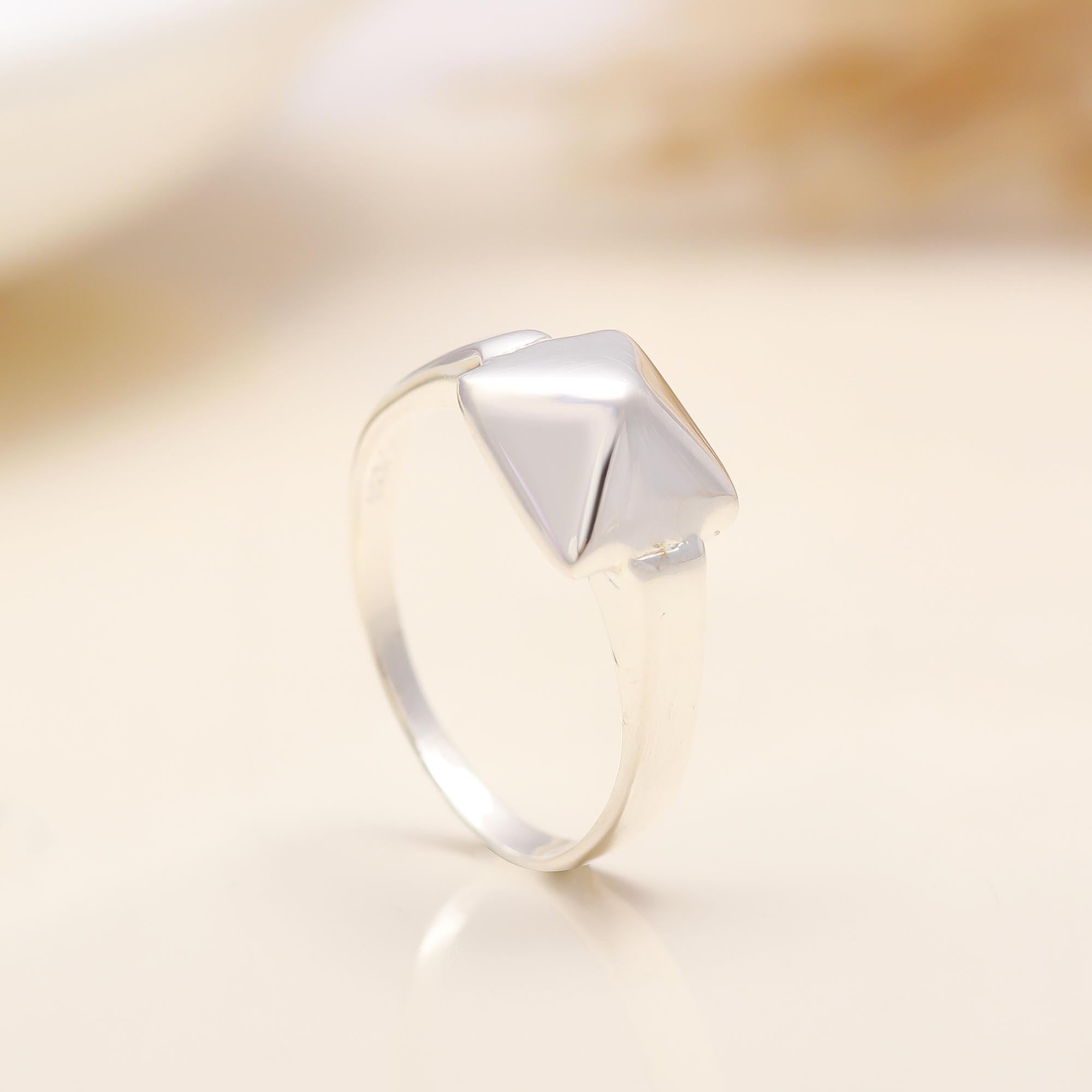 925 Silver Pyramid Ring