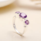 Designer 925 Sterling Silver Amethyst Ring