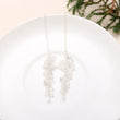 925 Silver Herkimer Quartz Cluster Threader Earrings