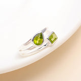Designer 925 Sterling Silver Peridot Ring