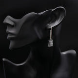 925 Silver Titanium Druzy Dangle Earrings