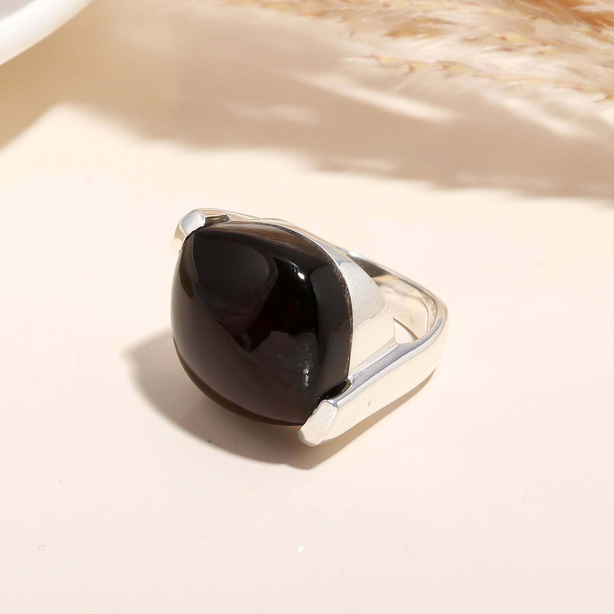 925 Silver Black Onyx Ring