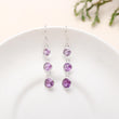 925 Silver Amethyst Dangle Earrings